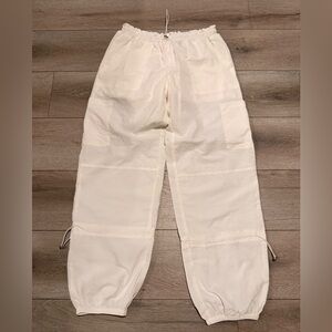 White Cargo Style Pants